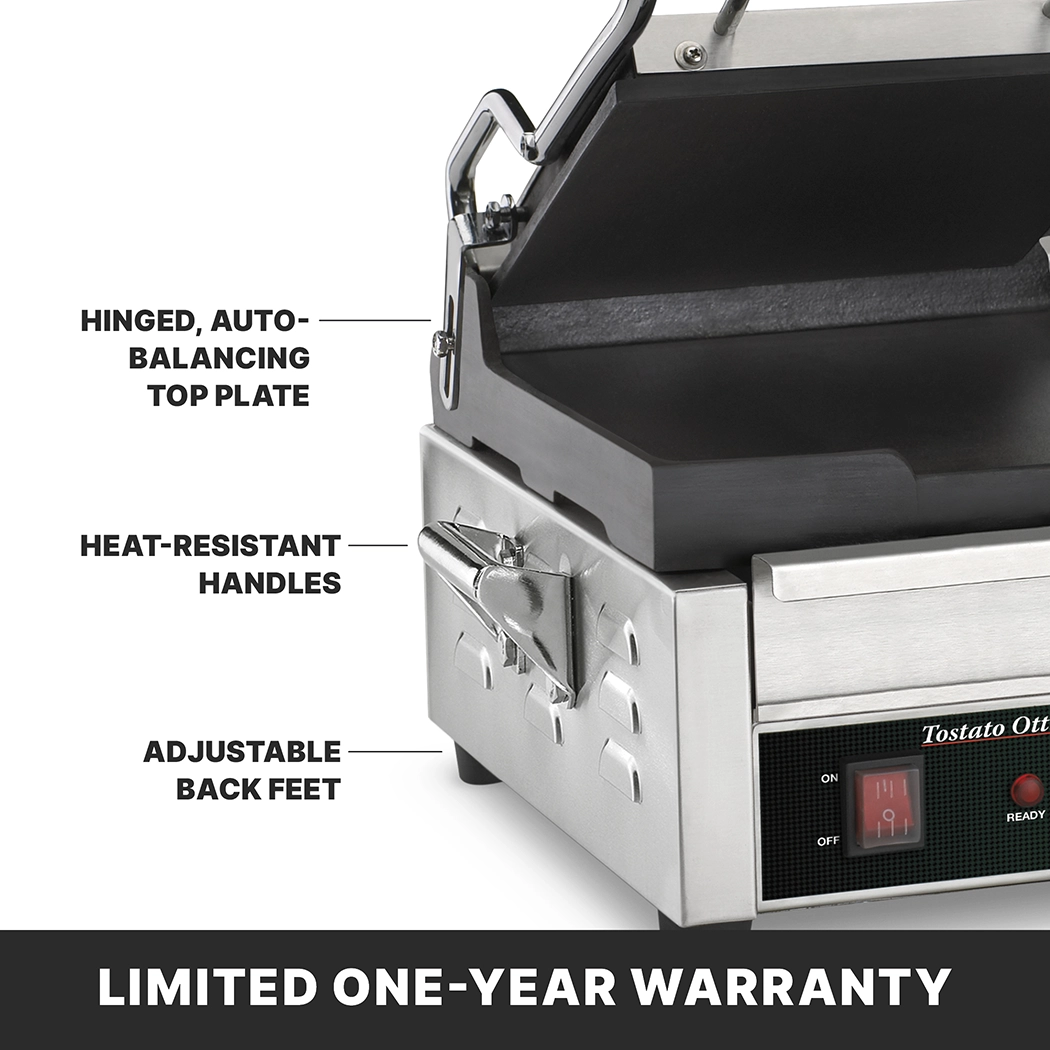 Double Flat Panini Grill, 9.75" x 9.25"